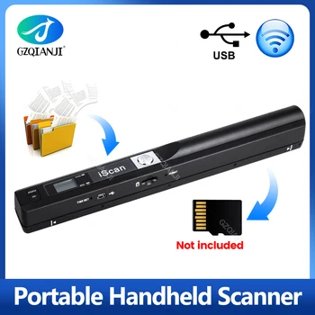 Scanner portatile IScan Mini scanner per documenti portatile Scanner per libri A4 per formato JPG e PDF 300/600/900 DPI