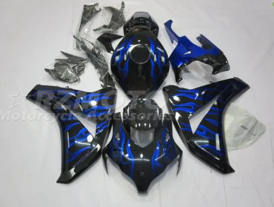 

4Gifts New ABS Full Fairings Kit Fit For HONDA CBR1000RR 2008 2009 2010 2011 08 09 10 11 Bodywork Set Blue flame