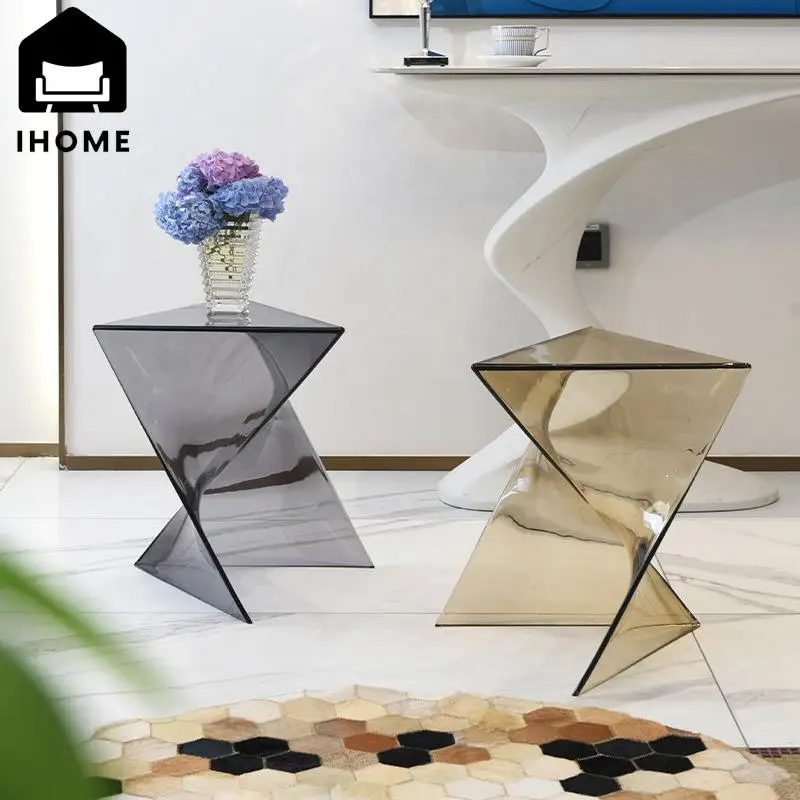 IHOME Creative Small Coffee Table Modern Simple Small Apartment Corner Celebrity Designer Geometric Sofa Side Table New Hot 2024