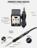 JCD 2 in 1 Soldering Station 8908 Digital Display SMD Rework Hot Air Gun Solder Iron 110V ESD Welding Desoldering Repair Tools 6