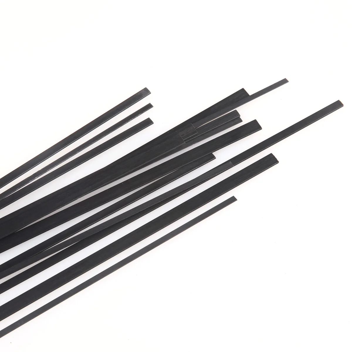 10 개/몫 1x6mm/0.5X3mm/1x3mm/1x4mm/500mm 길이 탄소 섬유 스트립 플랫 바