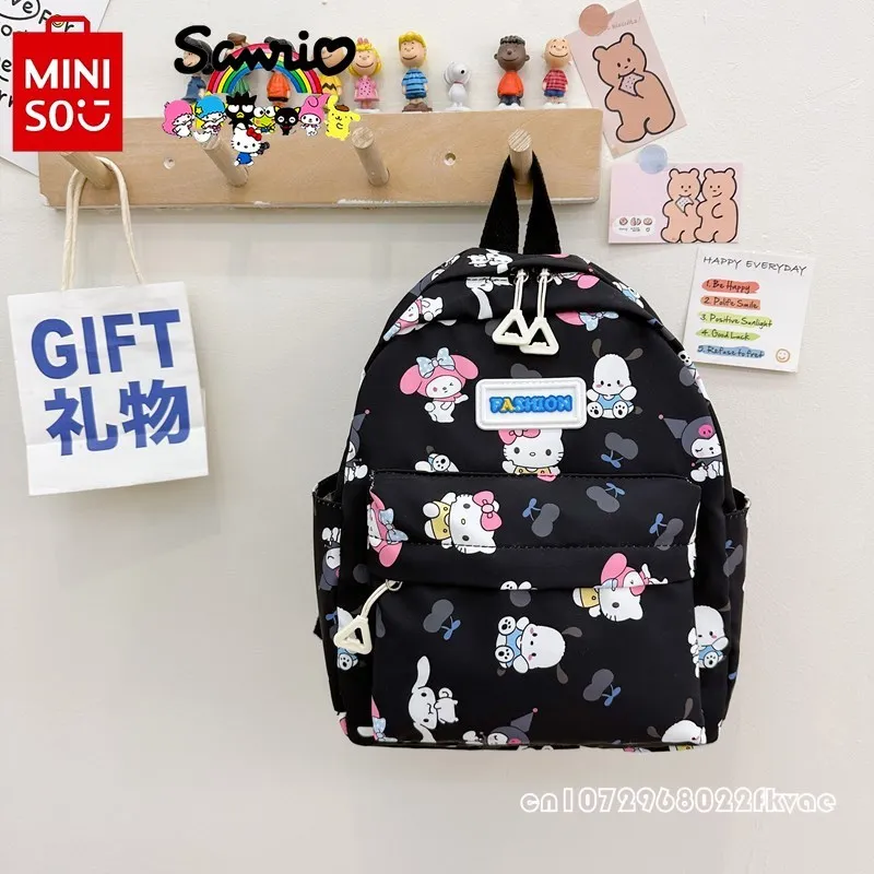 MINISO Hello Kitty New Children's Backpack Fashionable High Quality Girls' Backpack Cartoon Multi Functional Student Backpack