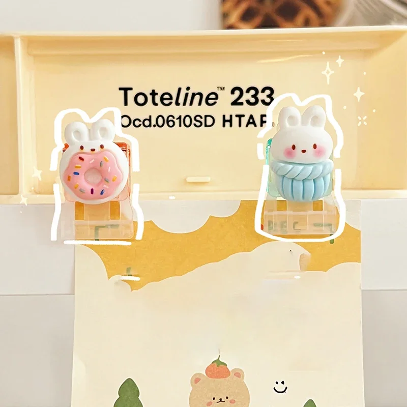 Kawaii Cartoon Push Paper Clips Multi Functional Corner Clip Test Paper Folder Classification Clamps Student Korean Stationery