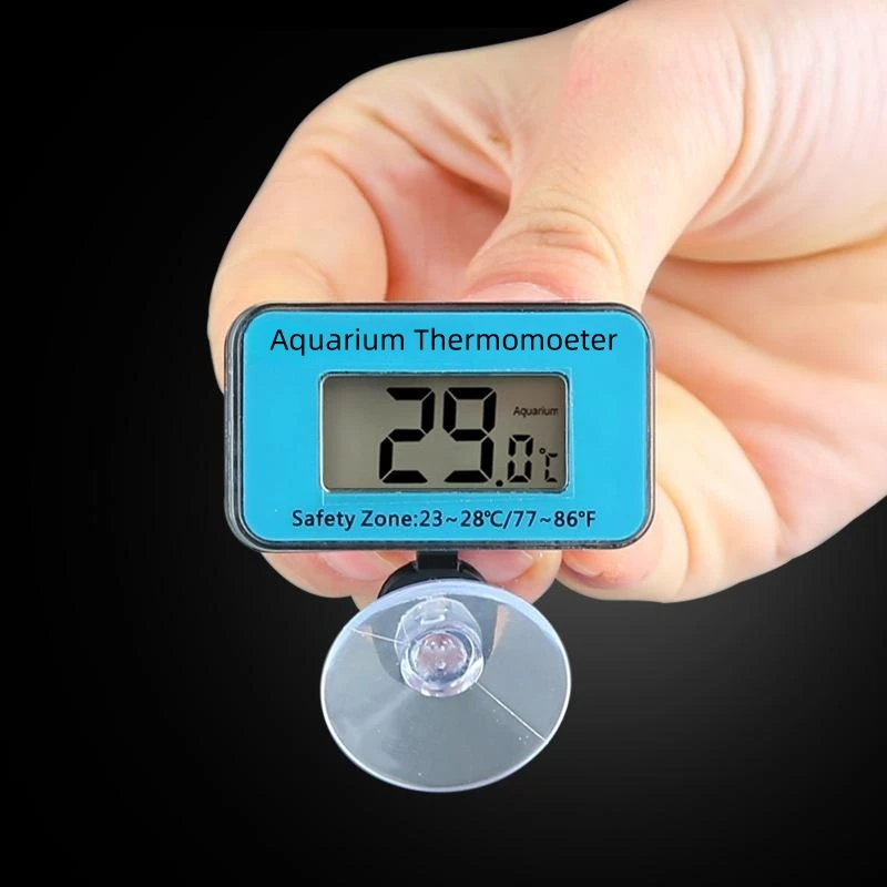 Aquarium Thermometer LCD Digital with Probe Suction Cup Fish Tank Water Electronic Measurement