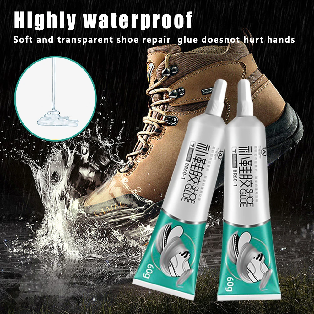 Shoe Repairing Glue 60ml Item Repair Universal Instant Durable Adhesive  Glue Strong Glue Liquid for Suede Leather Footwear Patching Rebuilds 60ml  without Tool 