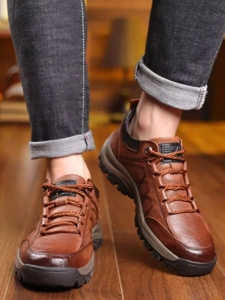 2024 men's shoes Street Trendy Running Non-Slip Outdoor Lace up hiking shoes casual sports shoes Large size mens sneakers 4