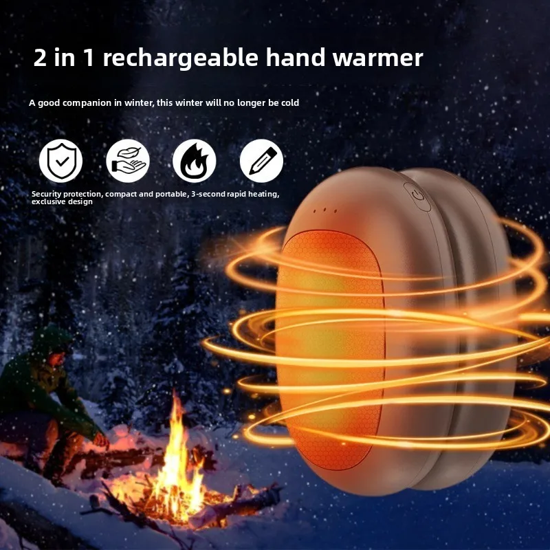 2in1 Magnetic Hand Warmers 3 Adjustable Heat Settings Fast 3 Second Heating Dual Sided Warmth Massage USB