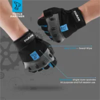 Fingerless Mechanic Gloves, Shock-Grip, Anti-Collision