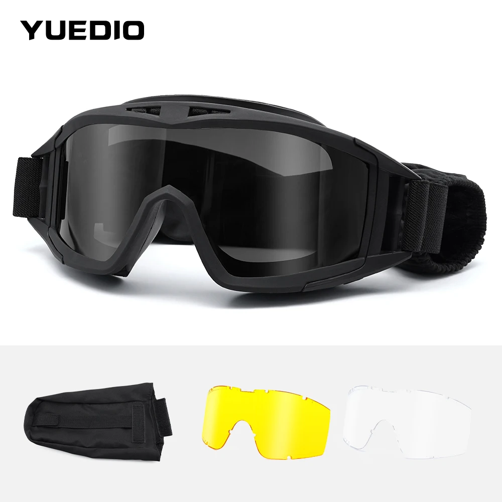 High Impact Resistant Tactical Protective Goggles with 2.5 mm Thick Protective Lens protective goggles