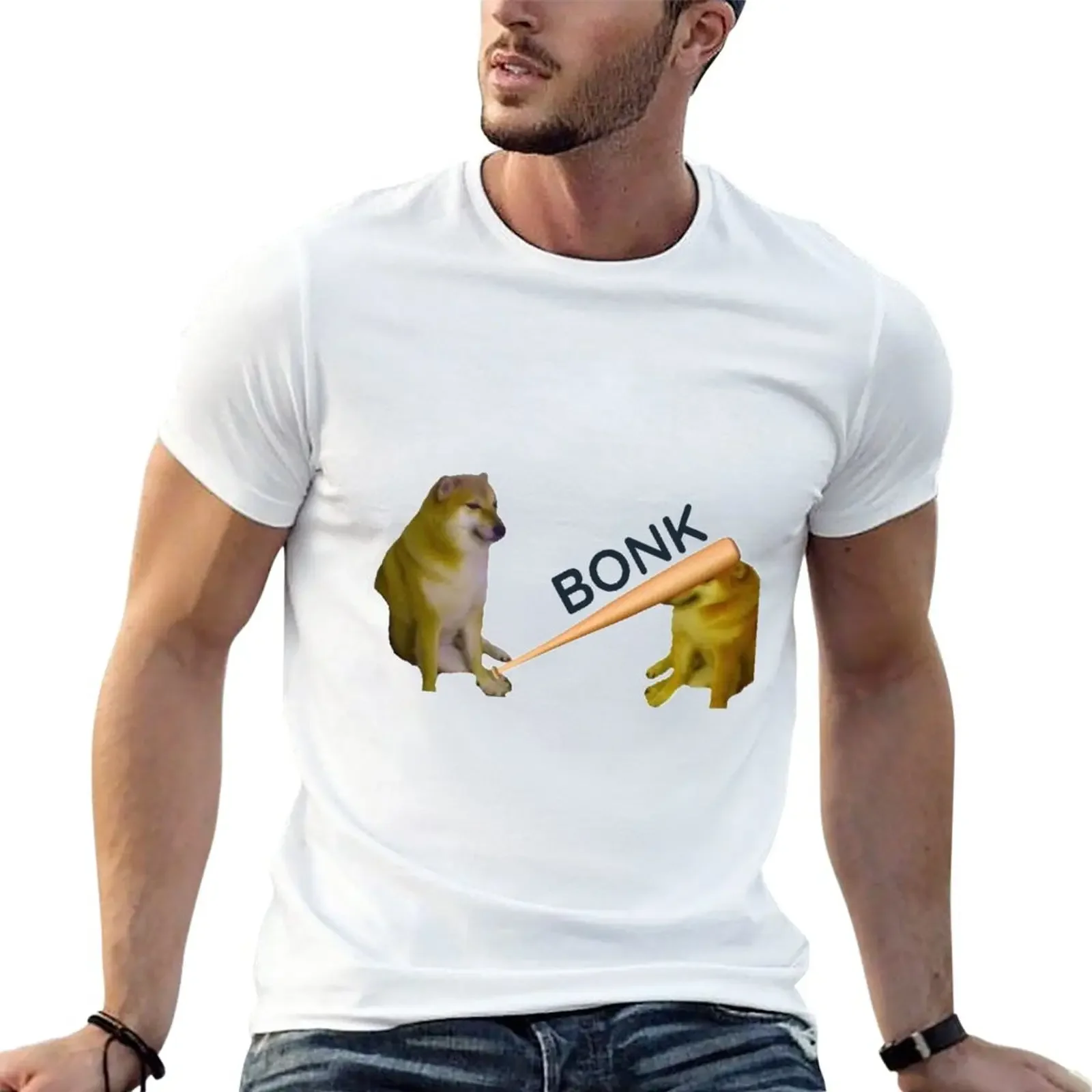 

Футболка Bonk Meme, летние топы, футболки для мужчин, хлопок