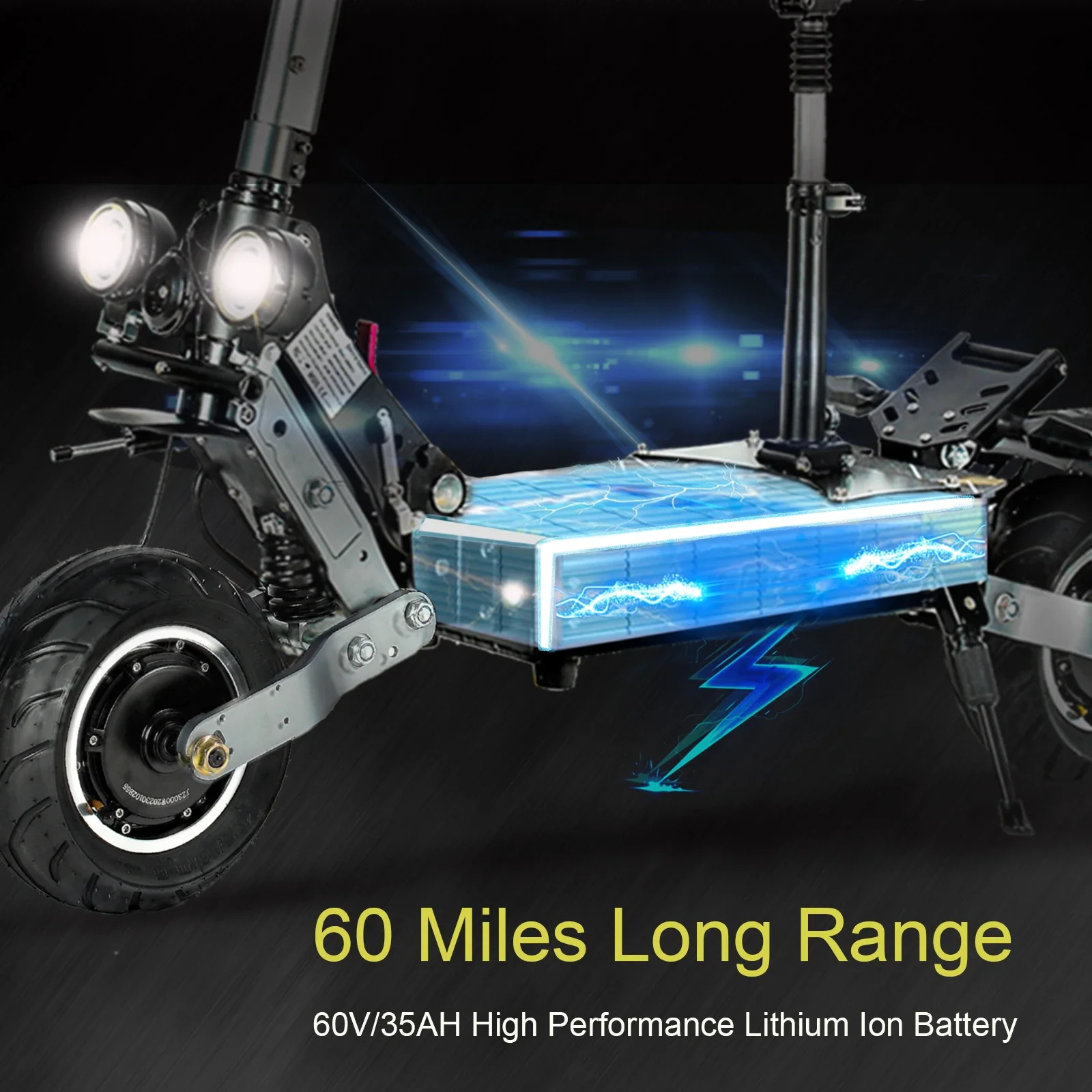 ZonDoo Pro 11Inch Electric Scooter 60V 6000W 38AH Dual Motors 95KM/H Max Speed 90 110km Max mileage
