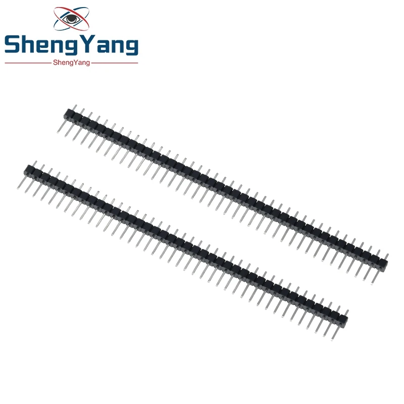 TZT 10/20/50 Stück 40-poliger 1x40 einreihiger Stecker 2,54 Zoll zerbrechlicher Stiftleisten-Steckverbinder für Arduino, Schwarz