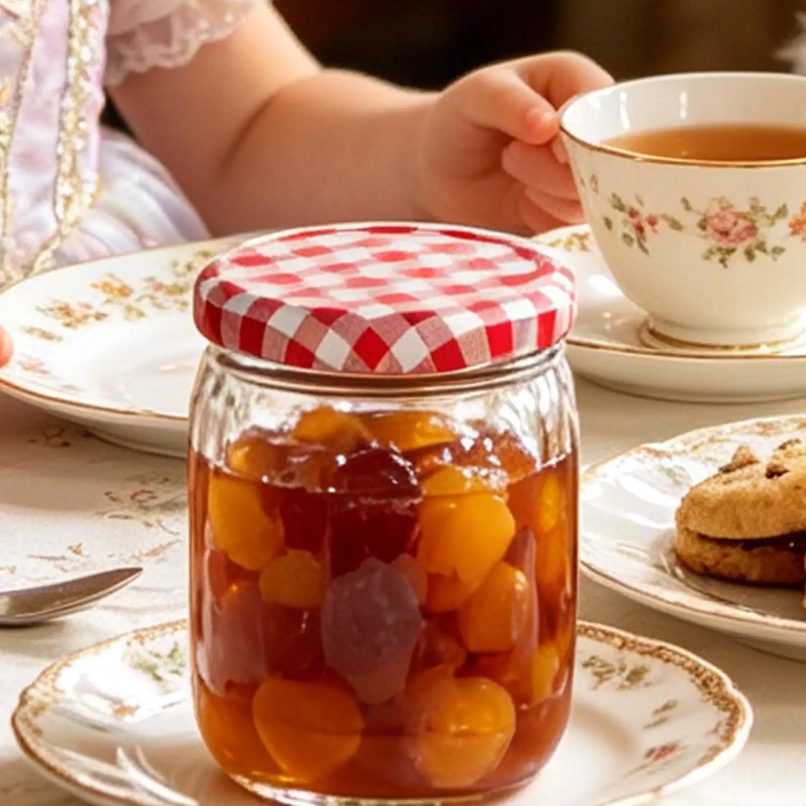 Leak-Proof Reusable Metal Jar Lids - 50 Pack, Regular Mouth (85mm) for Preserving and Storing Foods