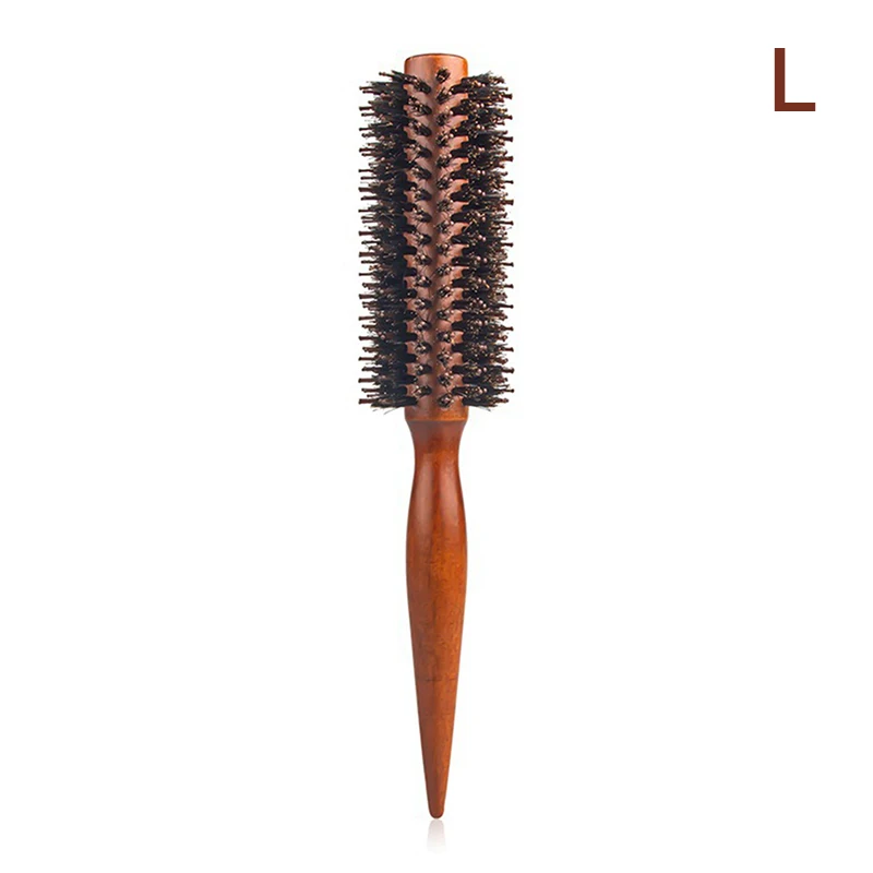 Anti-Static Wood Boar Bristle Round Styling Brush