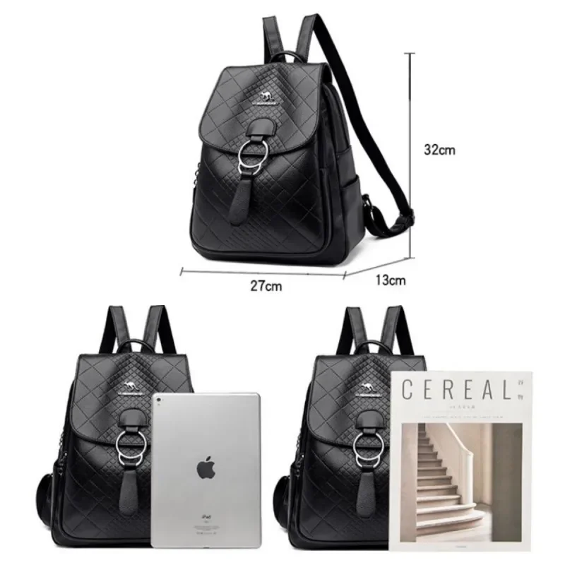 New Fashion Women's Backpack High Quality Leather Fashion Ladies Schoolbag High Capacity Travel Trend Women's Backpack Handbag