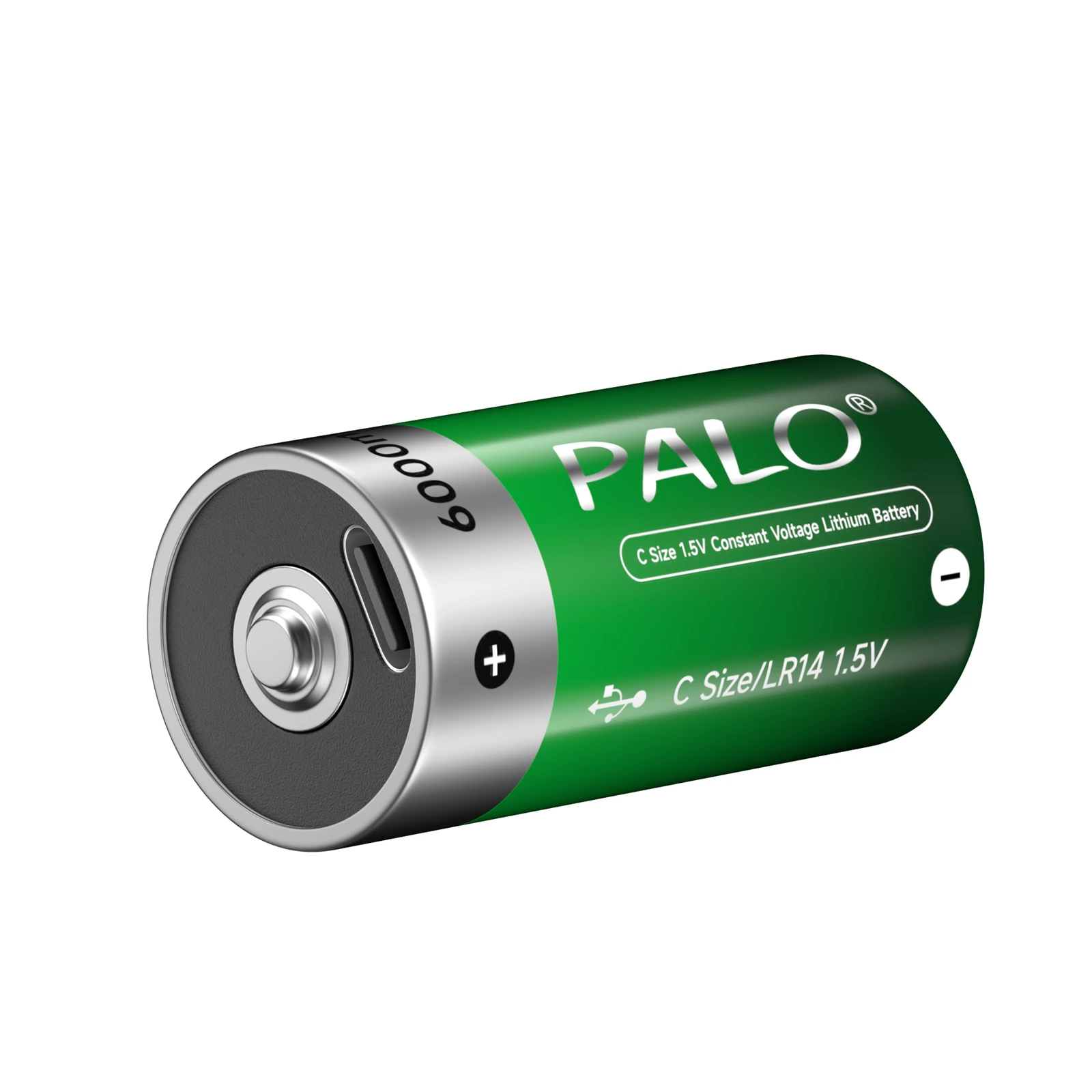 PALO C Size/LR14 Rechargeable Battery 1.5V 6000mWh Type-c USB Charging  Li-ion Batteries for Gas stove, Flashlight, water Heater