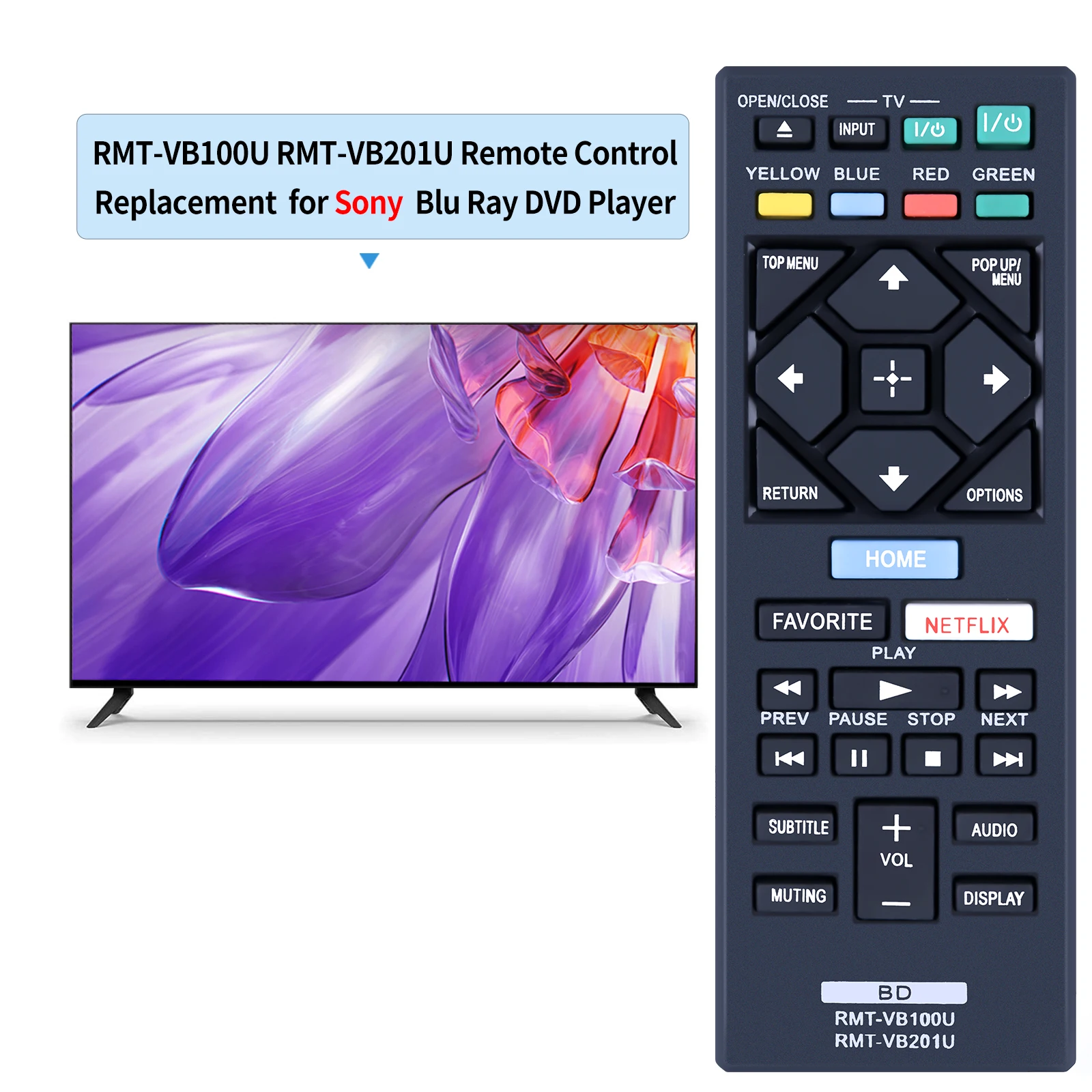 中古】元Sony rmt-vb100u 4?K DVD Blu - ray Playerのリモート