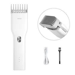 Professional Cordless Electric Hair Clipper with Fast Charging and Ceramic Blades (White)