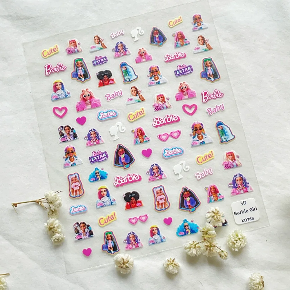 

1 sheet Cute Barbie nail decal Nail fashion design DIY happy accessory
