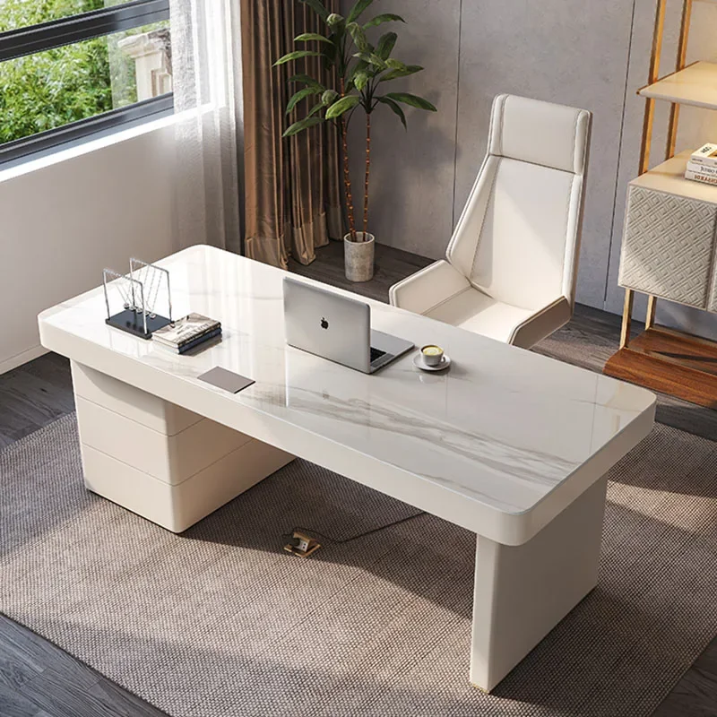 Workbench Modern Office Desk Writing Desktop Makeup Coffee Meeting Drafting Office Desk Stand Scrivania Legno Furniture HDH