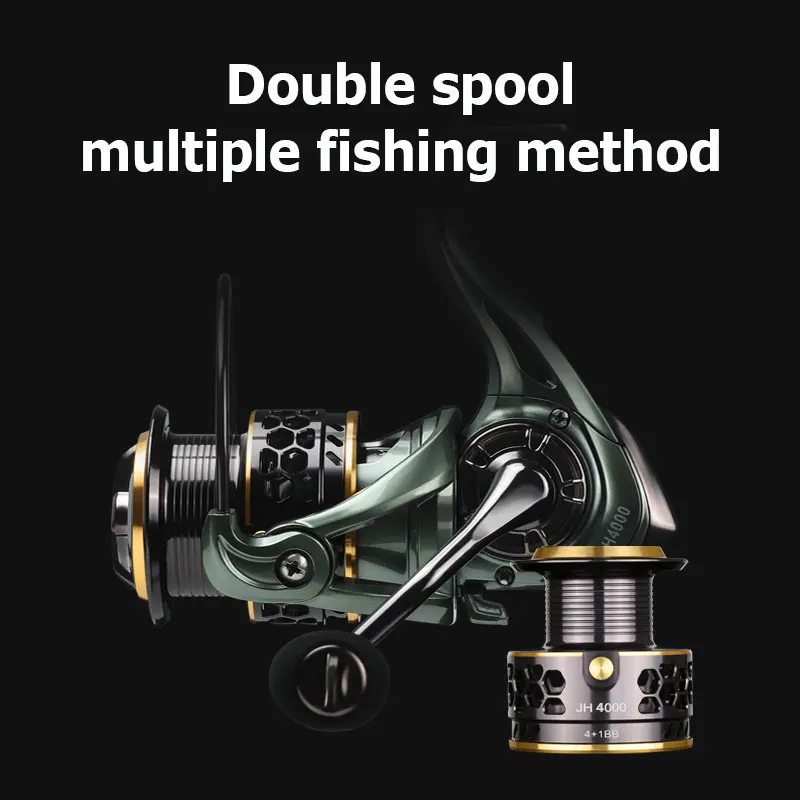 Bobina Di Metallo Per Esterni Mulinello Da Pesca Durevole 12Kg Ruota Rotante Per Acqua Salata Carpa Bass Pesca Attrezzatura Da Pesca Ultraleggera (Reg