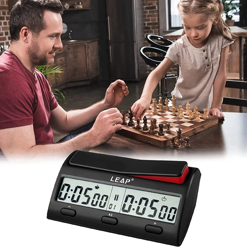 3X LEAP Chess Clock Advanced Digital Chess Timer With 7 Type 38 Timing Set Modes Professional Clock Game Timer