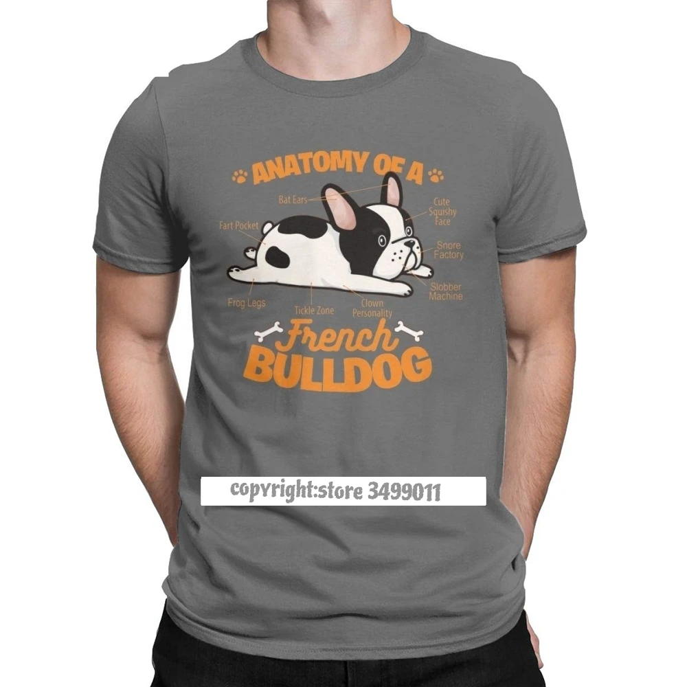 

Men's T-Shirt Anatomy Of A French Bulldog Funny Pet Frenchie Dog Funny Cotton Tee Fitness Harajuku Tops T Shirt Camisas