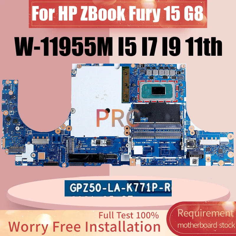 GPZ50-LA-K771P For HP ZBook Fury 15 G8 Laptop Motherboard W-11955M