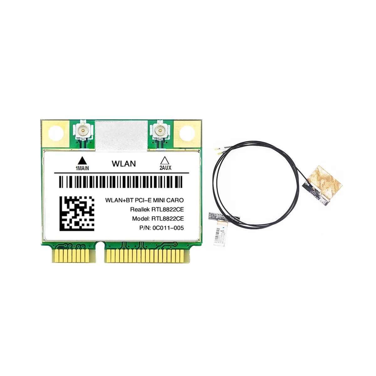 

RTL8822CE Wi-Fi карта + антенна 1200 Мбит/с 2,4G + 5 ГГц 802.11AC сеть Mini PCIe BT5.0 поддержка ноутбука/ПК