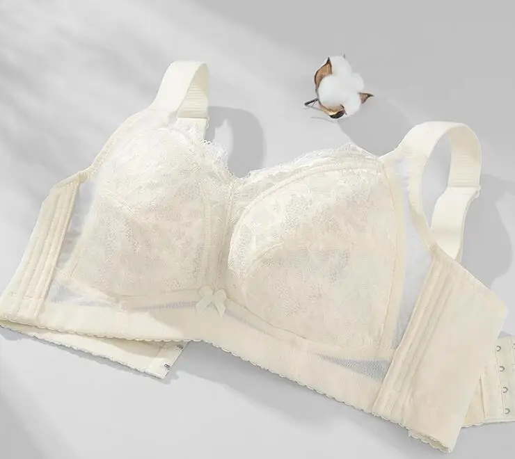 Wireless Minimizer Bras for Women Full Coverage Non Padded Lace Embroidery Underwear Female Lingerie 36 38 40 42 44 46 F G H I J