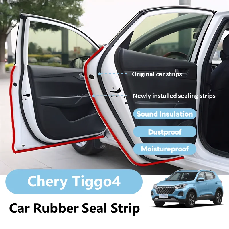 

9pcs Car Rubber Seal Strip Filler car door tunk A B pillar front windshield for Chery Tiggo4