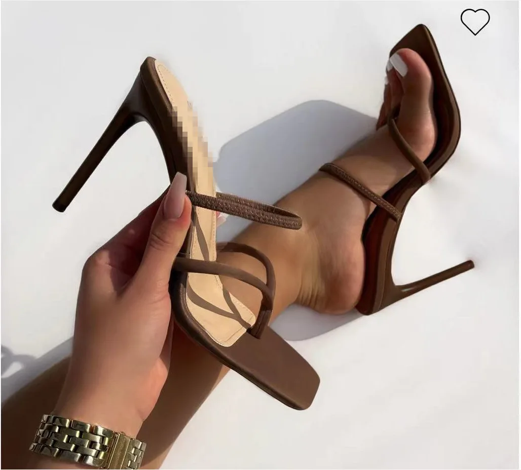Summer Women's High Heel Sandals Stilettos Toe Shoes Fashion Casual Classic Designer High QualitySize 35-43 Women's Sandals