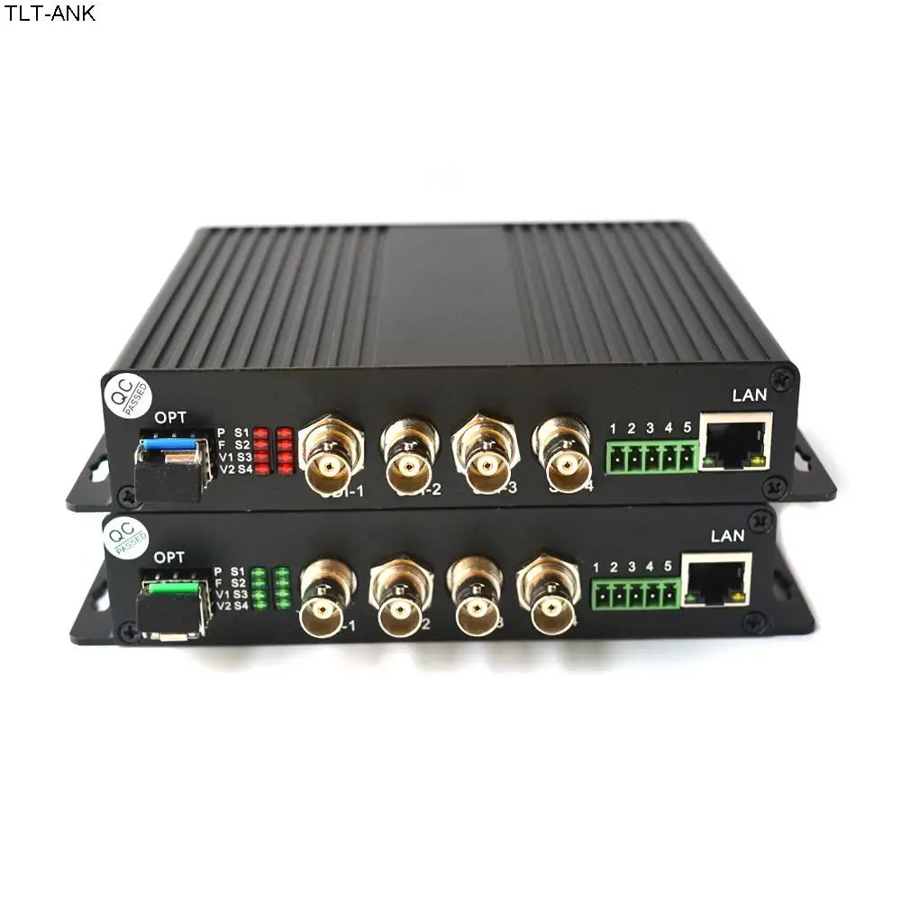 

Четырехканальный преобразователь медиа из оптоволокна HD SDI, Видео Аудио Ethernet через оптоволокно, с оптическим модулем 2SFP, LC для HD SDI камеры
