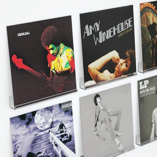 Supporto Per Dischi In Vinile Acrilico Trasparente - Espositore Per Album, Mensola Organizzatrice - Foto 11