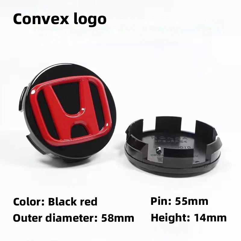 Honda Logo Sticker 4-Pack JDM Logo Sticker Decals For Honda Civic, Accord, CR-V - Wheel Center Caps, VTEC, Si - White Vinyl Hub Caps For Honda Accord