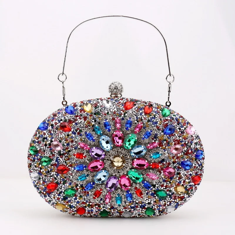 Cosmetic Woman Handbag Evening Bag Luxury Women 2024 Clutche Diamond Inlaid Y2k Female Wedding Party Banquet Glitter Purses New