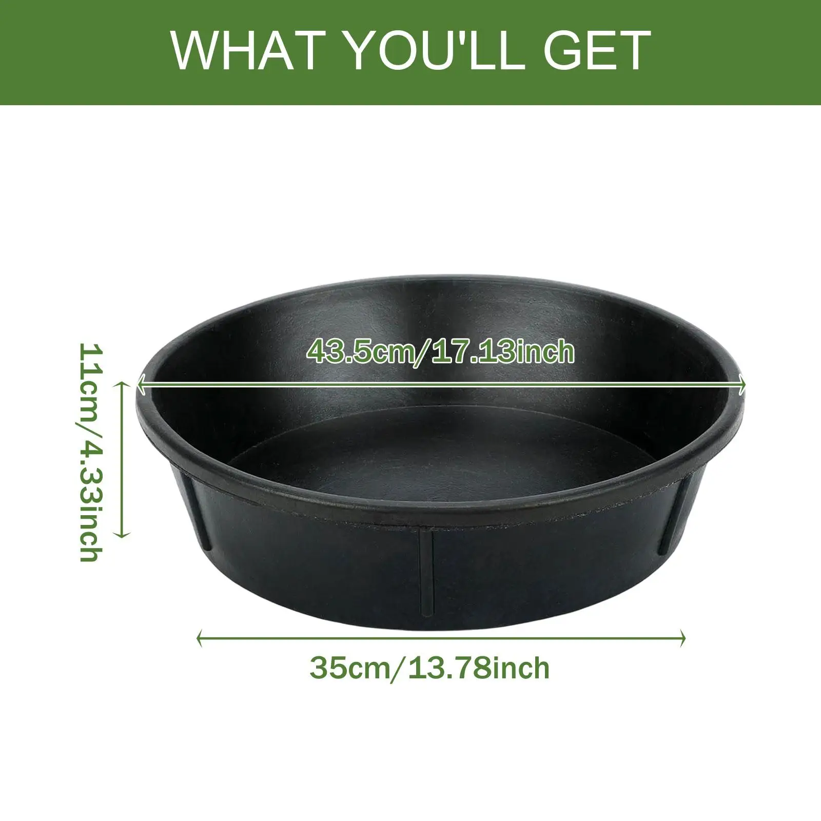 Horse feed Bucket Stackable Supply Wear Resistant Feeding Container Chicken Dust Bath Tub for Outside Zoo Outdoor Farm Ranch