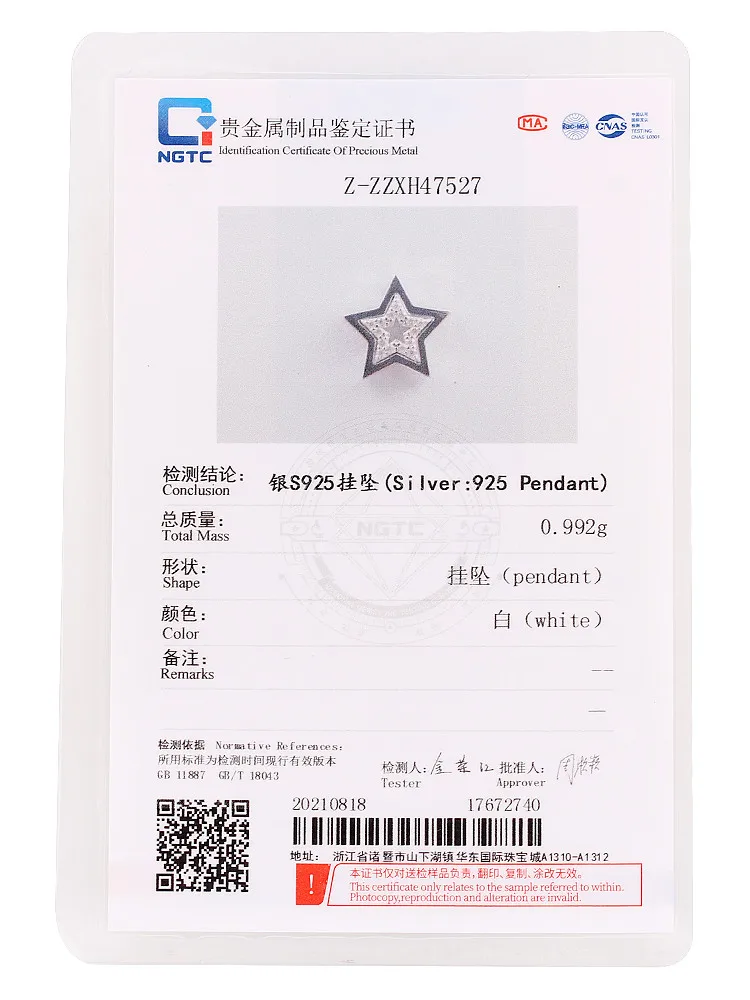 Pendant Necklace Silver Necklace Silver Pendant Silver Necklace Charms CLUCI Real 925 Sterling Silver Double Star Shaped Pendant for Women Necklace Jewelry Making Zircon Charms Only Pendant DP001SB