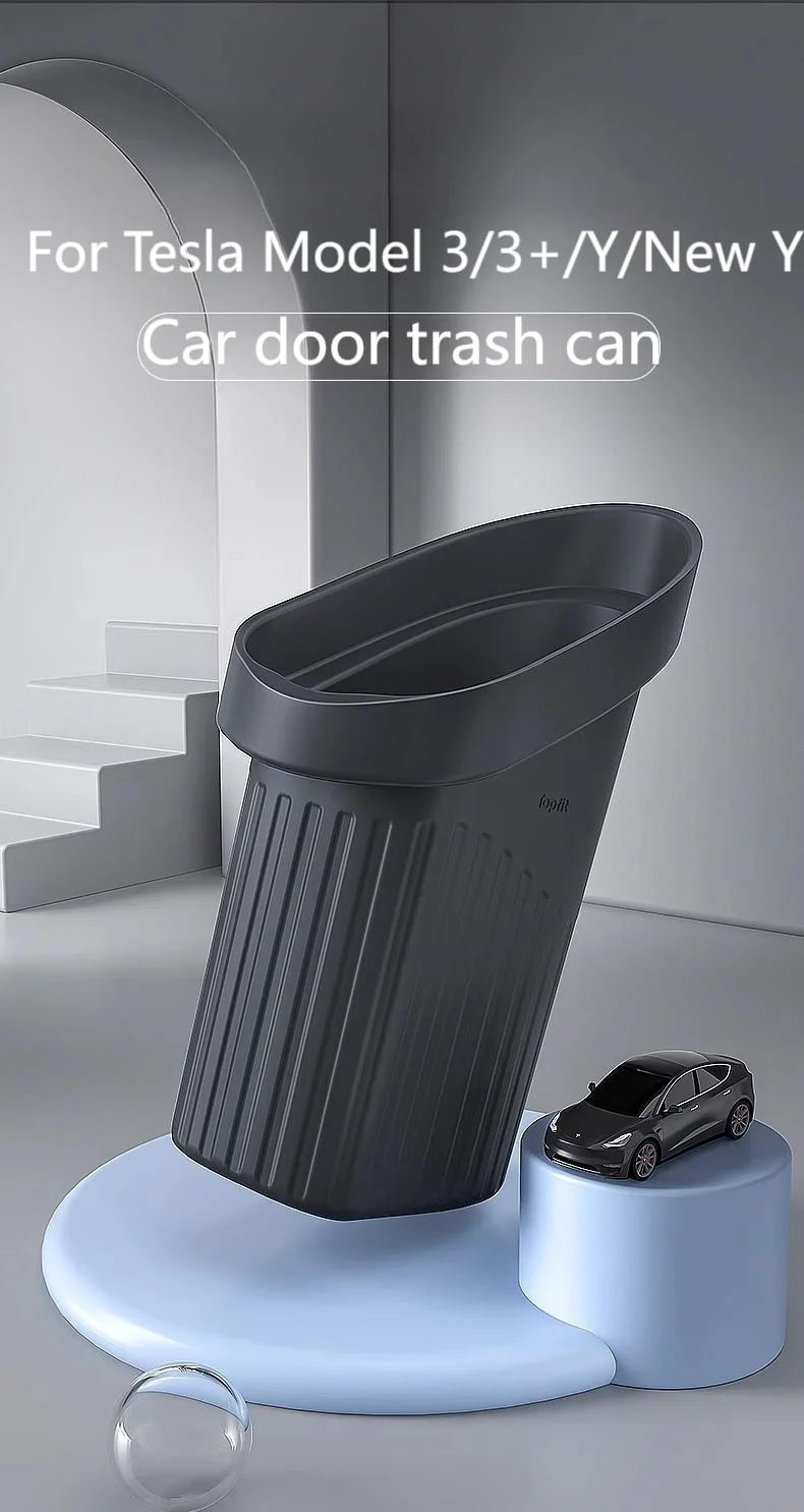 For Tesla  All Model Y&3  Car Door Trash Can Silicone Door Storage Box Waterproo