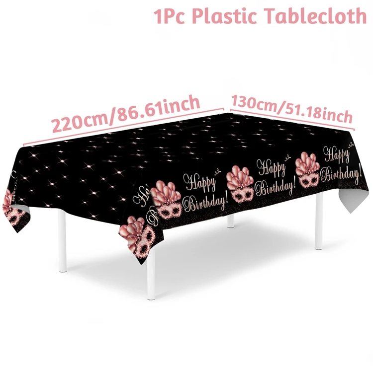 Pink Rose Gold Tablecloth 1