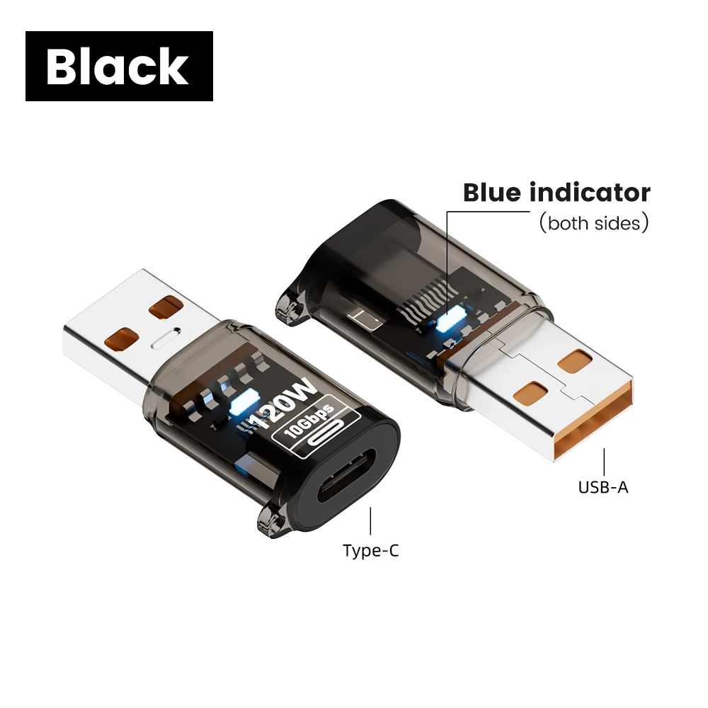 Ultra-Fast 120W USB 3.2 to Type C Adapter – High-Speed Data and Audio Transfer Converter