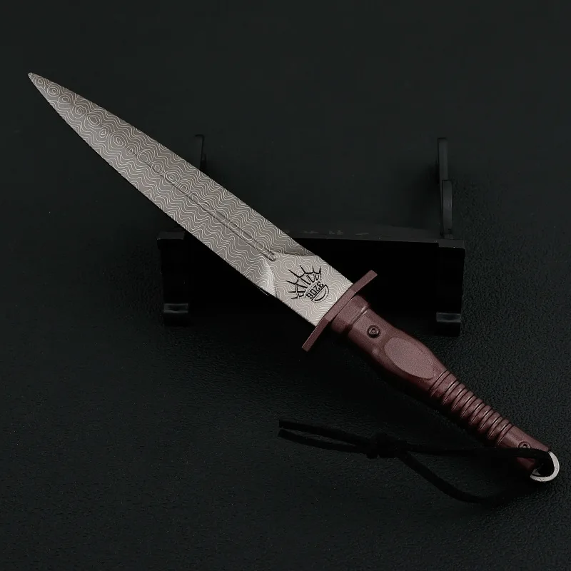 21.5cm Arena Breakout Game Peripheral Weapon Model Assault Knives Holster All Metal Crafts Ornament Collections Boys Gifts