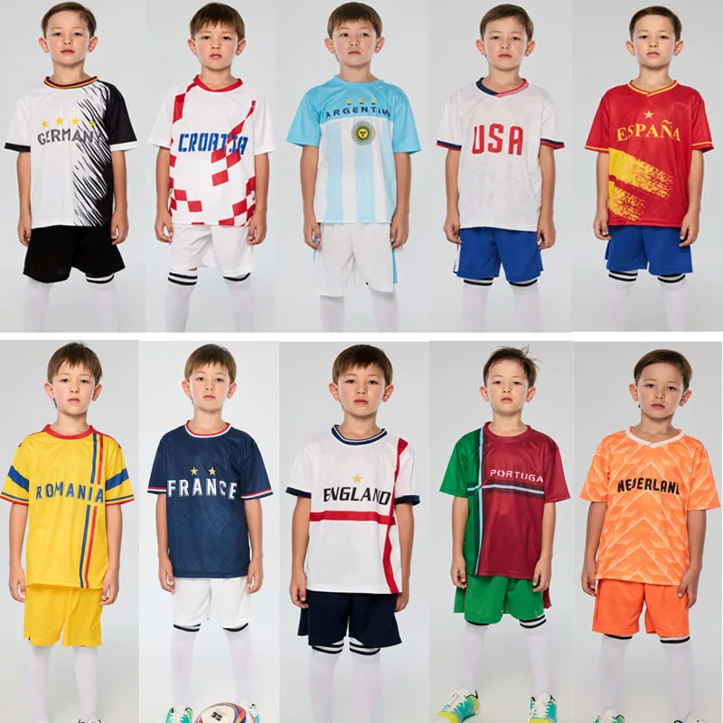 High Quality National Team Soccer Jersey Germany Brazil Jersey Fan Version Football Shirt Set Romania Soccer Uniform Quick Dry