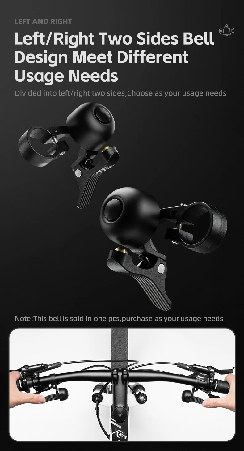 Bicycle Bell Horn Handlebar Cycling Call Bike Alloy Ring Crisp Sound Warning Ala