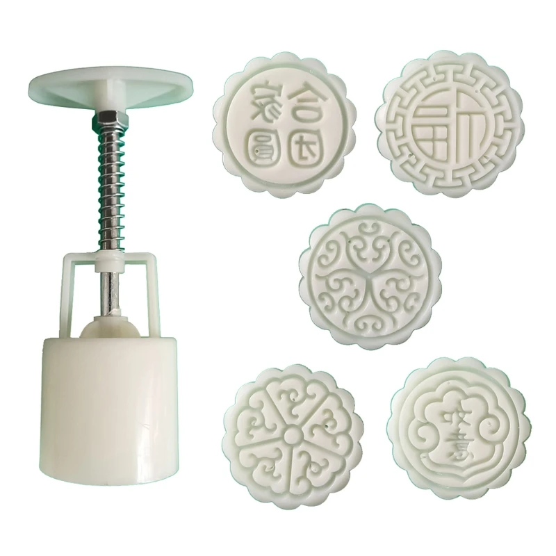 

Hand-Pressure Moon Cake Mould Traditional Chinese Pastry Tool Moon Cake Maker Plastic DIY