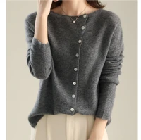 Autumn Winter Sweater Women Elegant Button Design Knitted Cardigans For Women Casual Sweaters 1