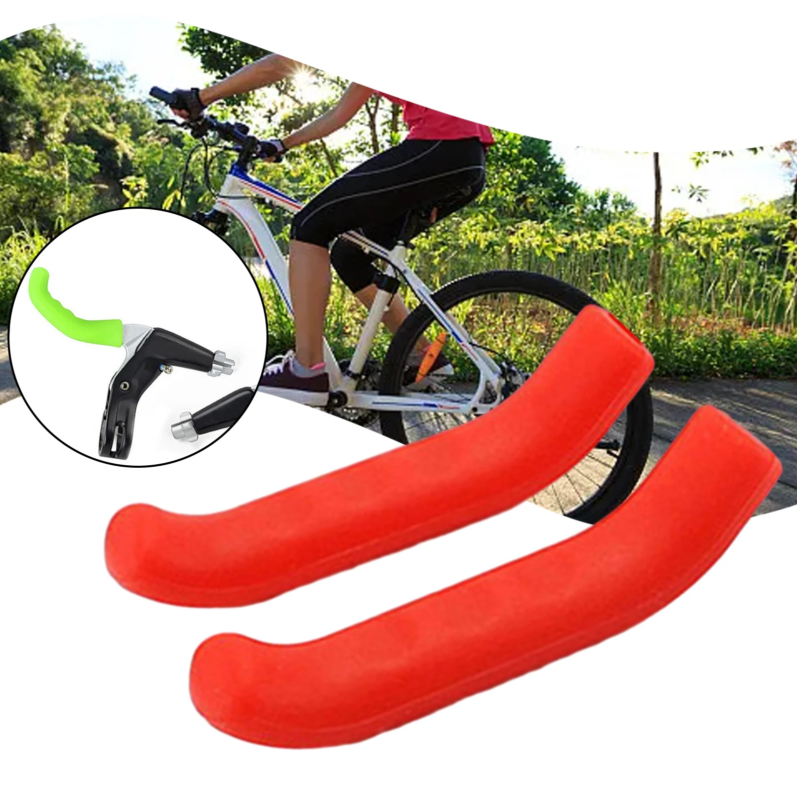 

Enjoy A Safe And Comfortable Ride With Lightweight And Waterproof Brake Lever Covers Suitable For Most Bicycles (1 Pair)
