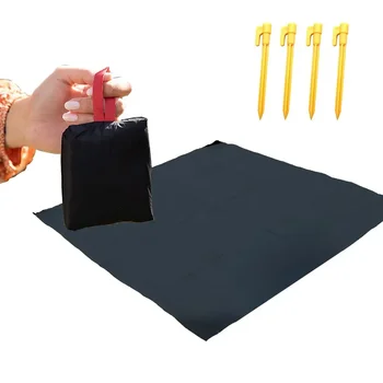 Foldable Portable Picnic Blanket Pocket Beach Mat Waterproof Footprint Camping Sunshade Cover