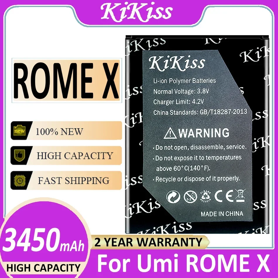 Фото Аккумулятор для Umi ROMEX ROME X ROMEX, литий-ионный аккумулятор большой емкости 3450 мА · ч, запасной аккумулятор мобильный телефон + номер для отслеживания №1