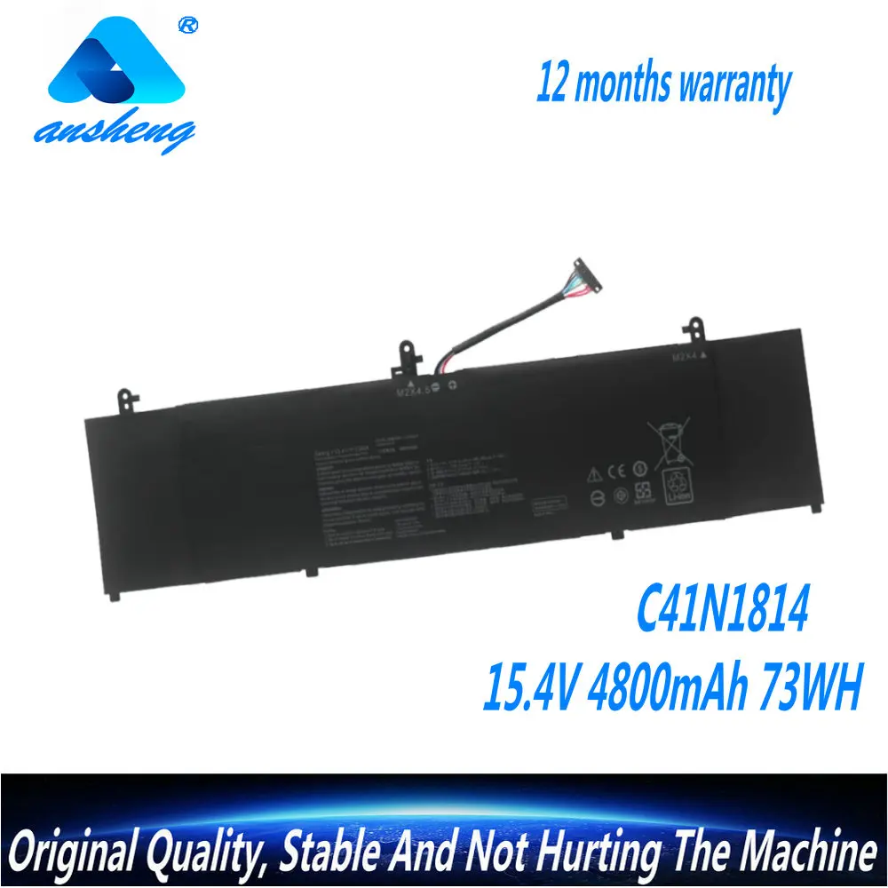 Nuova Batteria Per Laptop C41N1814 Per Asus Zenbook 15 Ux533 Ux533Fd Ux533Fn Rx533 Rx533Fd Bx533Fd Serie 73Wh